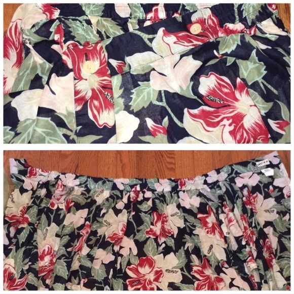 🍂🍁 Fall Vintage Mexx Floral Midi Button Wrap Skirt Sz 5/6 - Picture 7 of 8